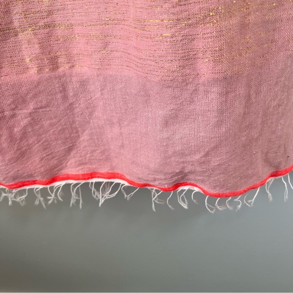 NWT Lemlem Tila Woven Halter Neck Midi Sundress Metallic Rose Shimmer XS - Picture 5 of 11